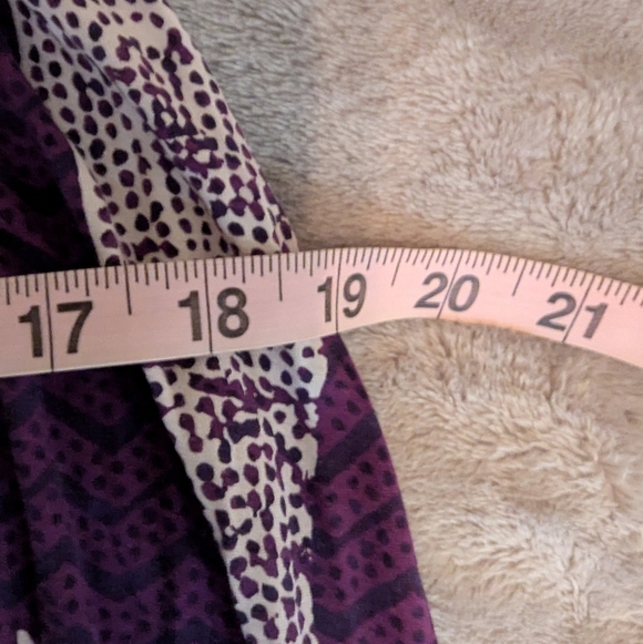 Tory Burch Womens 100% Silk Jersey Purple Blue Paisley Dress Size XS Pullover - Picture 8 of 11